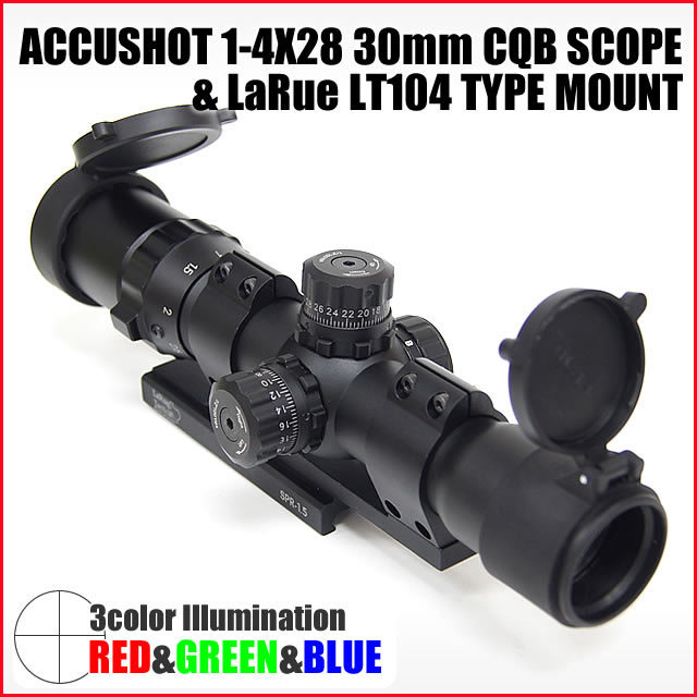 Tactical 1-4x28 Mil-Dot Illuminated Rifle Scope